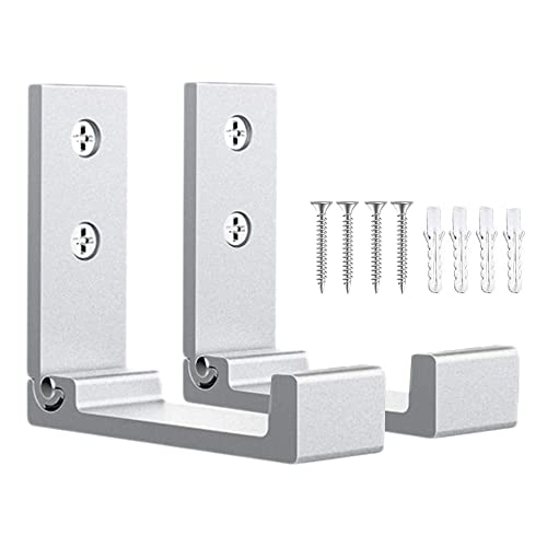 Folding Wall Hooks 2PCS Foldable Hooks Bearing Load 33lb (Silver-2 Pack)