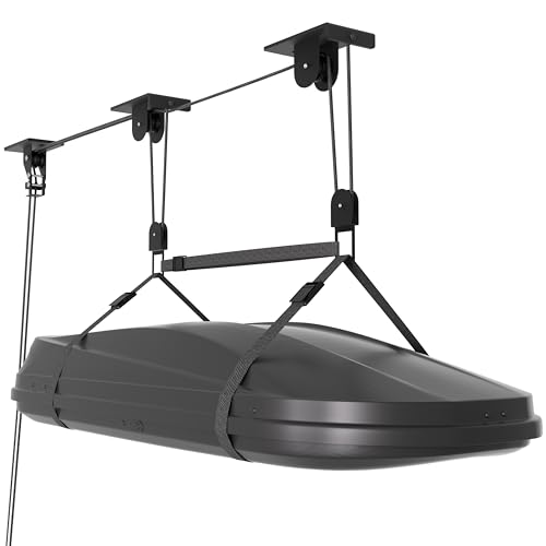 Cargo Box Pulley System for Garage Storage (Three Bracket)