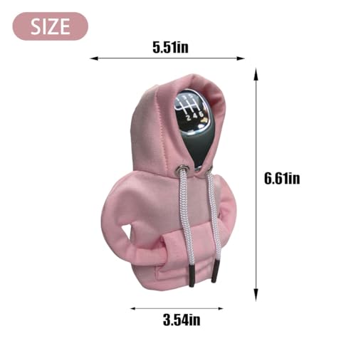 Car Gear Shift Hoodie Auto Shifter Knob Cover (Pink / 1 Pcs)