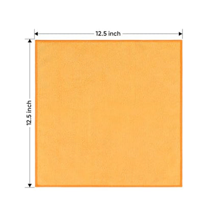 Yellow Microfiber Cleaning Cloths 12 Pack (Yellow / 12.5 x 12.5 Inch)
