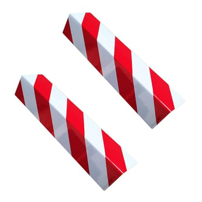 2 Packs 40 * 15 * 1.5cm Garage Wall Protector Foam Wall Corner Guard for Parking Garages Wall Edge Protector with Reflective Safety Stripe (40*15*1.5cm/15.74*5.90*0.59in / Red-White)