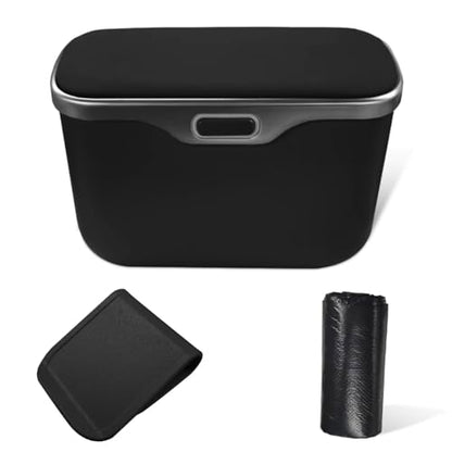 Car Trash Can with Lid (Black)
