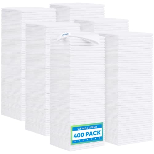 White Microfiber Cleaning Cloth 400PK (White / 12.5 x 12.5 Inch)