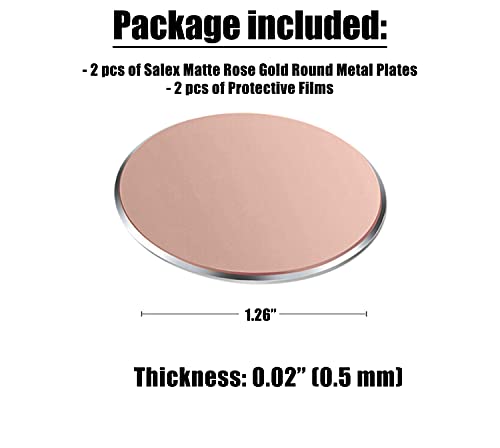 Replacement Rose Gold Metal Plates Set for Magnetic Car Phone Holders (Rose Gold / 2 Pack)