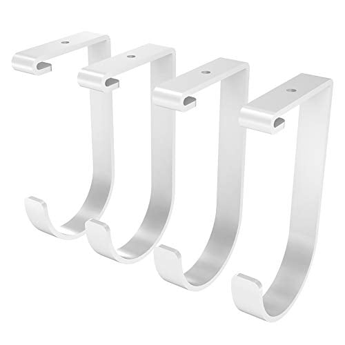 4 Pack Add On Storage Flat Hooks (Flat Hook x 4 / White)