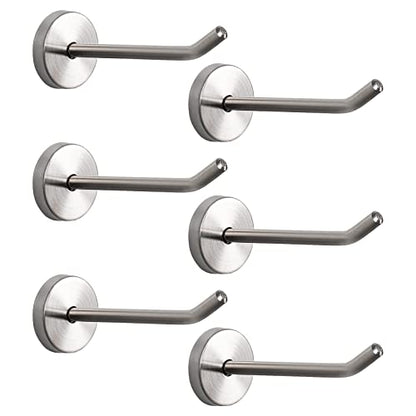 Coat Hooks Wall Mount Hooks for Hanging Hat Hurse Robe (Brushed Nickel / 4 Inch (Wall))