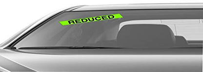 Ez line Vinyl Windshield Stickers 3 Dozen 15 Inch Chartreuse Slogan Dealership Pro Pack for Car Lots (EZ115-Pack12)