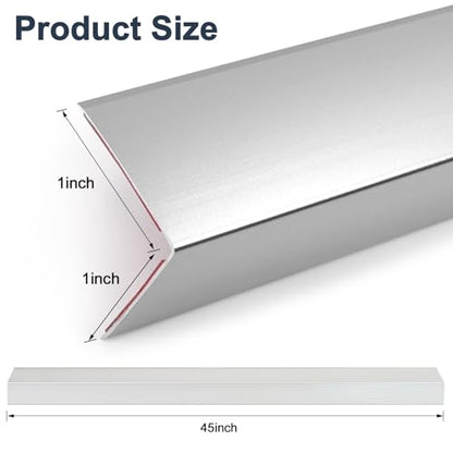 4PCS 45" Aluminum Metal Corner Protectors (4pack-45.0 x 1.0 x 1.0 in / Silver)