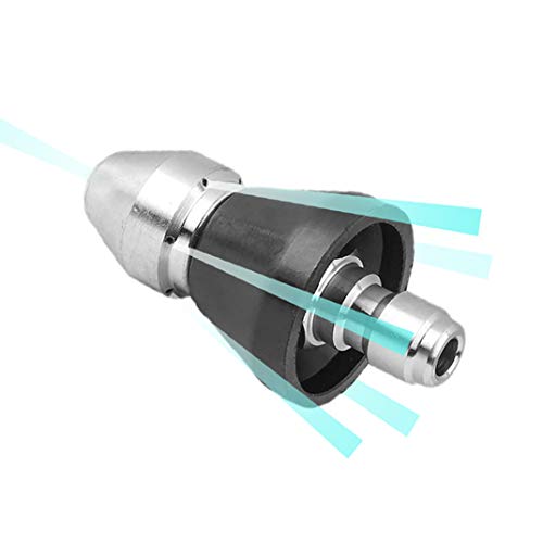 Pressure Washer Sewer Jetter Nozzle with Stainless Steel (back3/8)