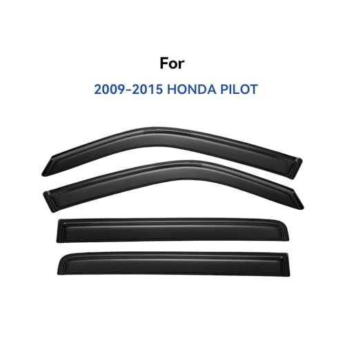 Window Visors Rain Guards for 2009 (2009-2015 Honda Pilot)
