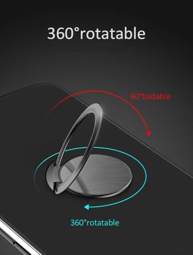 World's Slimmest Phone Ring Holder (Black)