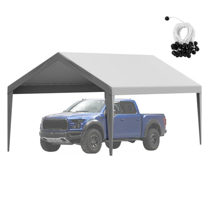 Carport Replacement Canopy Cover 12 x 20 ft (Gray / 12x20ft)