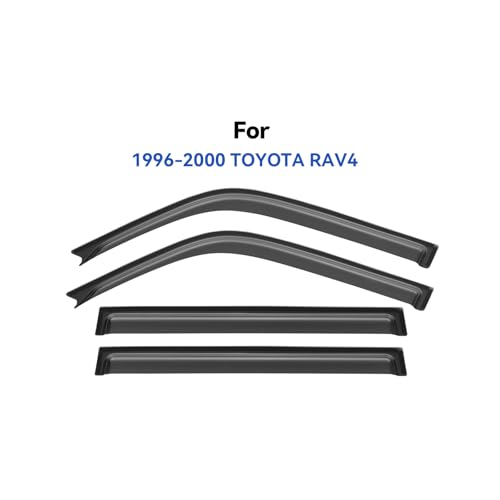 Window Visors Rain Guards for 1996 1997 1998 1999 2000 Toyota RAV4 (1996-2000 Toyota RAV4)