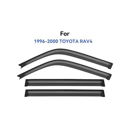 Window Visors Rain Guards for 1996 1997 1998 1999 2000 Toyota RAV4 (1996-2000 Toyota RAV4)
