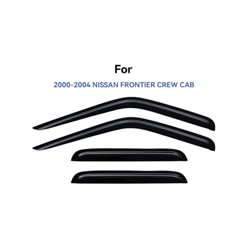Window Visors Rain Guards for 2000 (2000-2004 Nissan Frontier Crew Cab)