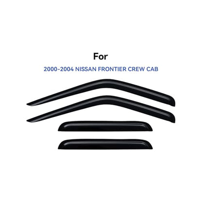Window Visors Rain Guards for 2000 (2000-2004 Nissan Frontier Crew Cab)