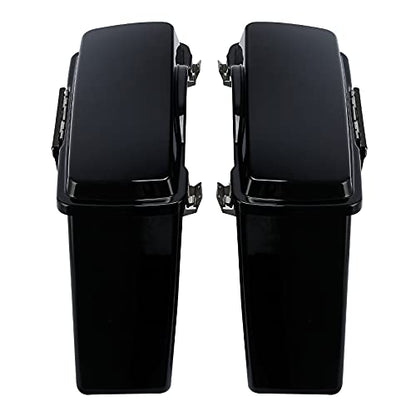 Hard Saddlebags Black Latches Fit for Harley Touring 94 (Vivid Black 2# / For 1994-2013)