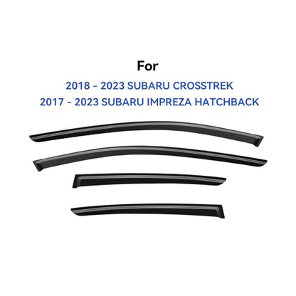 Window Visors Rain Guards for 2018 (2018-2023 Subaru Crosstrek)