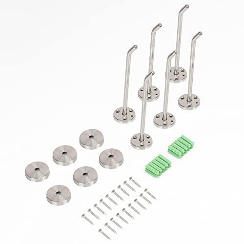 Coat Hooks Wall Mount Hooks for Hanging Hat Hurse Robe (Brushed Nickel / 6 Inch (Wall))