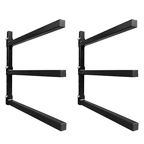 3 Level Foldable Lumber Storage Rack Collapsible Wall Mount Metal (3-Level)