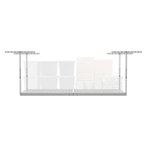 MonsterRax 3x8 Overhead Garage Storage Rack (White / 24"-45")