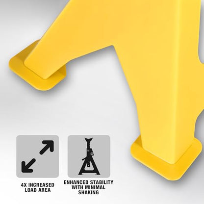 Jack Stands 6 Ton with Double Locking and Large Foot Base for Lifting SUVS (yellow / 6 ton double locking and upgraded base)