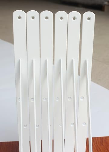 16 Pack L16 x H 10" White Heavy Duty Shelf Brackets with Screws Metal Shelf Brackets Shelf Support Angle Brackets for Shelves L Brackets Heavy Duty Floating Shelf (16 Pack-White / 16''x10'')