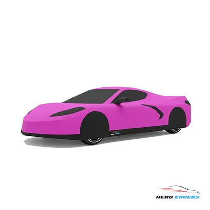 Car Cover I Fit for Corvette C8 I Indoor and Outdoor I Protection from Sun (Pink)