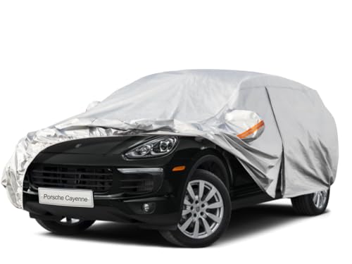 6 Layers Waterproof SUV Car Cover for Porsche Cayenne 2002 (LM-Silver / 79. Custom Fit Porsche Cayenne)