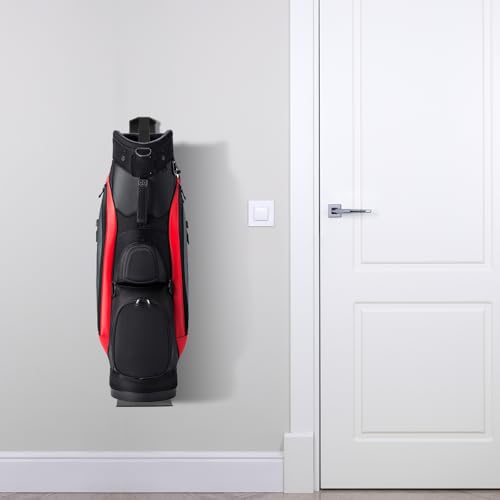 Wall Mount Golf Bag Storage Stand Organizer Rack for Garage Golf Bag Holder (black)