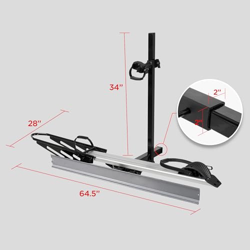 Young Hitch Mount Single Bike Rack with Ramp (100 lbs 1 E-Bike Rack with Ramp)