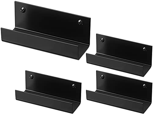4 Pcs Wall Mount Ladder Wall Wheelbarrow Hanger (Black)