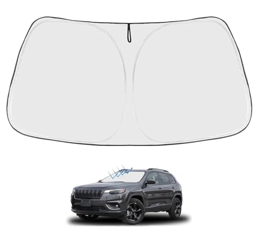 Custom Fit Car Windshield Sun Shade for 2014 (2014-2023 Jeep Cherokee)