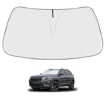 Custom Fit Car Windshield Sun Shade for 2014 (2014-2023 Jeep Cherokee)