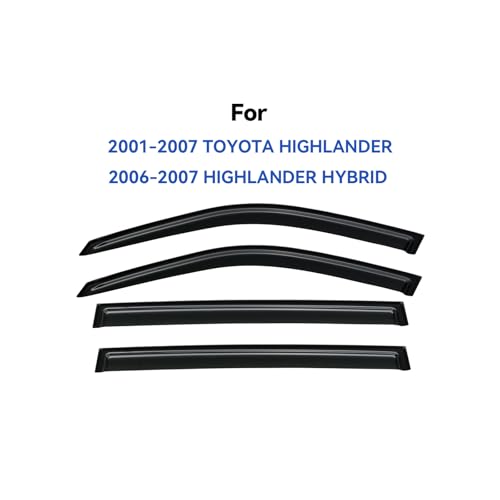 Window Visors Rain Guards for 2001 (2001-2007 Toyota Highlander)