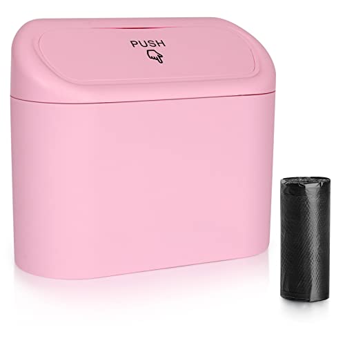 Car Trash Can with Lid (Pink)