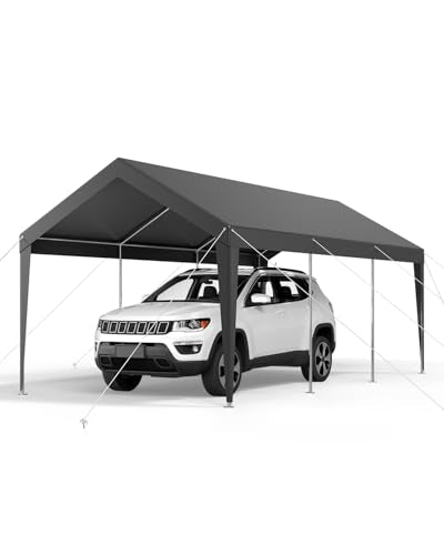 Carport 10 x 20 FT Outdoor Car Canopy (Gray / 10x20ft)