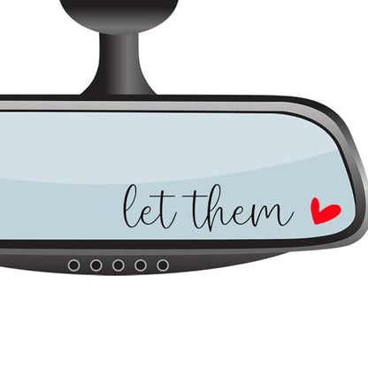 4 x Let Them Mental Health Awareness Rear View Mirror Sticker