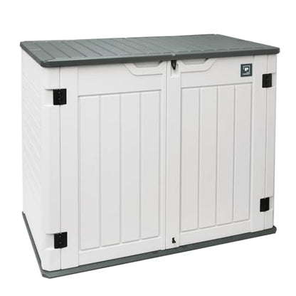 35 Cu.ft Outdoor Storage Shed (White - 35 Cu. ft)