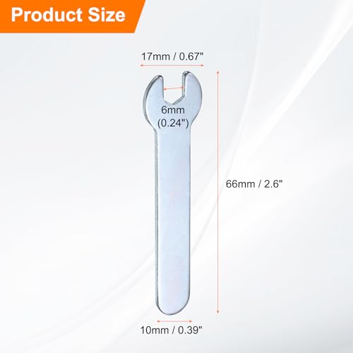 10pcs Small Wrench Open End Wrench 6x66x1.5mm Metric U (6x66x1.5mm)