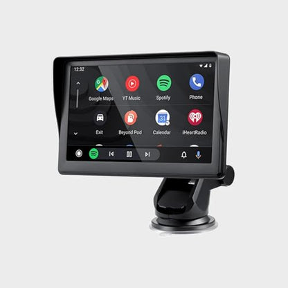 7" Portable Car Stereo Wireless CarPlay & Android Auto Screen for 2024 Latest Car Portable Touchscreen Display with Bluetooth