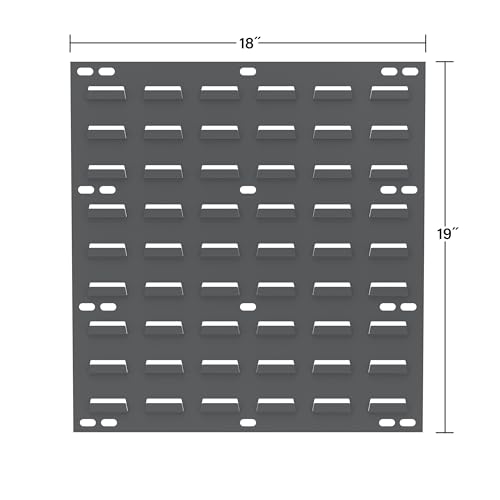 30618 Louvered Steel Wall Mount Panel Garage Organizer for Hanging AkroBin Storage Bins (White / 18-Inch W x 19-Inch H)