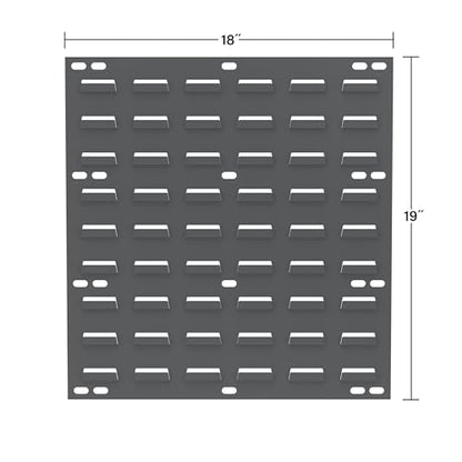 30618 Louvered Steel Wall Mount Panel Garage Organizer for Hanging AkroBin Storage Bins (White / 18-Inch W x 19-Inch H)