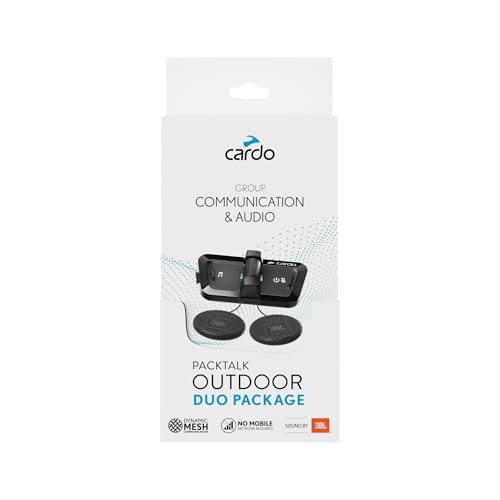 Packtalk Outdoor Helmet Communication System for Skiing (Outdoor Black / Dual Pack)