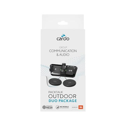 Packtalk Outdoor Helmet Communication System for Skiing (Outdoor Black / Dual Pack)