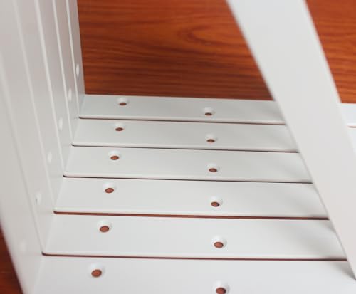 16 Pack L16 x H 10" White Heavy Duty Shelf Brackets with Screws Metal Shelf Brackets Shelf Support Angle Brackets for Shelves L Brackets Heavy Duty Floating Shelf (16 Pack-White / 16''x10'')