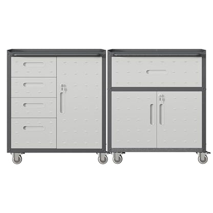 Garage Tool Cabinet Set (Black & Grey)