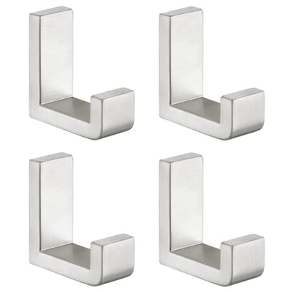 Towel Hooks Brushed Nickel (4 Pack / Brushed Nickel)