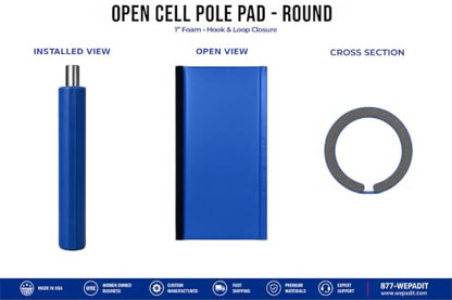 Safety Pole Pad (4 Inch Diameter / TEXAN BLUE)