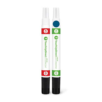 8X7 Electric Storm Blue Compatible with Toyota Exact Match Touch Up Paint Combo (Combo - Essential Kit / Electric Storm Blue)